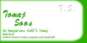 tomaj soos business card